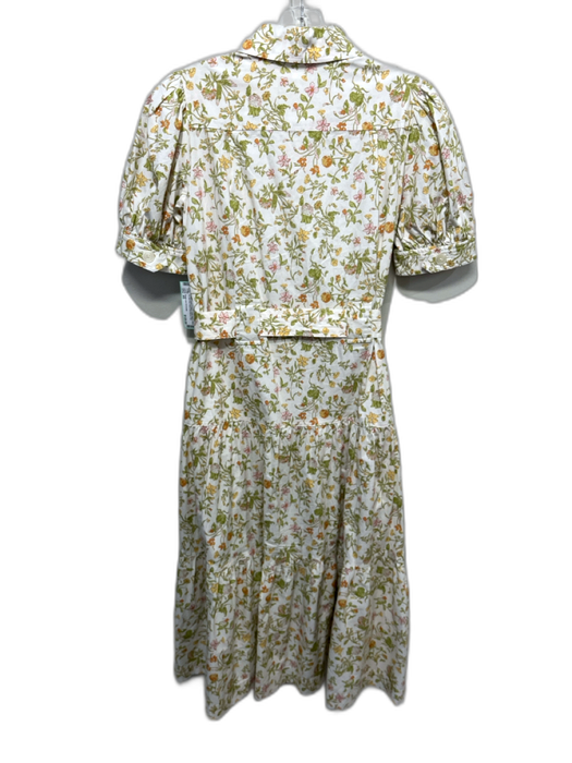 Derek Lam 10 Crosby Size XS White, Green, & Multi Cotton Blend Button Down Dress White, Green, & Multi / XS