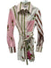 Aston Studio Size 4 Pink, Green, White Linen & Cotton Long Sleeve Buttons Dress Pink, Green, White / 4
