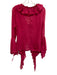 Cult Gaia Size M Hot pink Polyester Long Bell Sleeve Ruffle Hem Tie Waist Top Hot pink / M