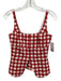 Hill House Size XS Red & White Cotton Sleeveless Gingham Peplum Corset Top Red & White / XS