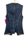 Meshki Size XS Dark Wash Cotton Denim Contrast Stitch Button Up Sleeveless Top Dark Wash / XS