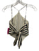 Simon Miller Size XS Black & White Cotton Blend High Neck Striped Tie Back Top Black & White / XS