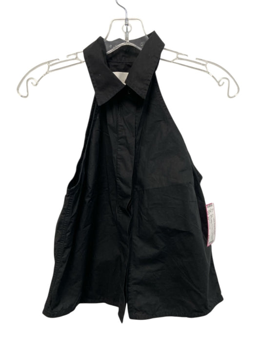 Citizens of Humanity Size XS Black Cotton Sleeveless Collar Button up Top Black / XS