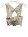 Aje Size 4 Cream White Linen Blend Racer Back Raw Edge corset Cropped Top Cream White / 4