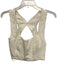 Aje Size 4 Cream White Linen Blend Racer Back Raw Edge corset Cropped Top Cream White / 4