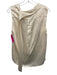Michelle Mason Size 6 Ivory White Silk Sleeveless Cross Front Tie Neck Top Ivory White / 6