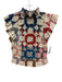 Sea New York Size M White & Multi Cotton Flutter Cap sleeve high neck Top White & Multi / M