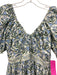 Agua by Agua Bendita Size M Blue, Green, White Cotton Balloon Half Sleeve Dress Blue, Green, White / M