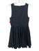 Reformation Size 0 Black Cotton Sleeveless High Neck A Line Mini Dress Black / 0