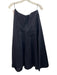 Zara Size M Navy blue & gold Cotton High Rise Sailor Buttons Pleated Midi Skirt Navy blue & gold / M
