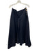 Zara Size M Navy blue & gold Cotton High Rise Sailor Buttons Pleated Midi Skirt Navy blue & gold / M