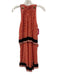 Derek Lam 10 Crosby Size 2 Red, Pink & Black Silk Abstract Floral Blouson Dress Red, Pink & Black / 2