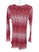 MC2 Saint Barth Size S Pink & Red Polyester Blend Metallic Thread Wavy Dress Pink & Red / S