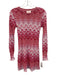 MC2 Saint Barth Size S Pink & Red Polyester Blend Metallic Thread Wavy Dress Pink & Red / S
