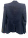 Veronica Beard Size 4 Dark Wash Cotton Blend Denim Shoulder Pads Blazer Jacket Dark Wash / 4