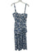 Veronica Beard Size 6 Blue, White & Navy Cotton Floral Stripe Button Front Dress Blue, White & Navy / 6