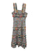 Celia B Size XS Black, White & Multi Cotton Blend Floral Doodle Print Dress Black, White & Multi / XS