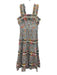 Celia B Size XS Black, White & Multi Cotton Blend Floral Doodle Print Dress Black, White & Multi / XS