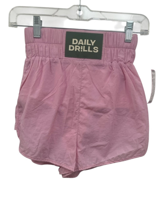 Daily Drills Size XS Pink Nylon Elastic Waistband Shelf Bra Bubble Athletic Set Pink / XS