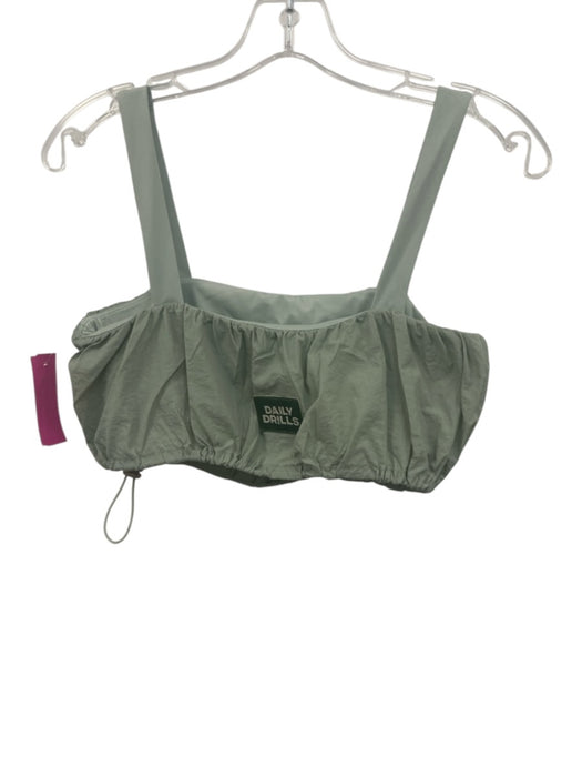 Daily Drills Size XS Sage green Nylon Elastic Waistband Shelf Bra Athletic Set Sage green / XS