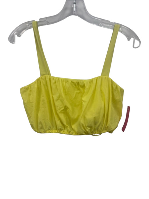 Daily Drills Size XS Yellow Nylon Elastic Waistband Shelf Bra Athletic Set Yellow / XS