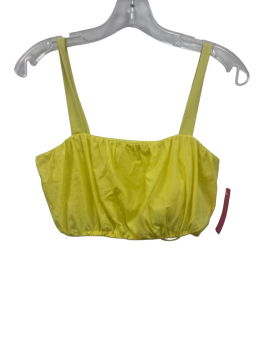 Daily Drills Size XS Yellow Nylon Elastic Waistband Shelf Bra Athletic Set Yellow / XS