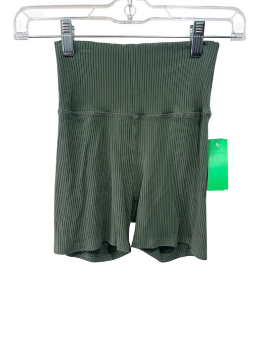 Daily Drills Size XS Sage green Modal & Spandex Rib Knit High Rise Mini Shorts Sage green / XS