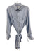 Sloppy Seconds Size M Blue & White Cotton Stripe Back Tie Top Blue & White / M