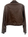 Jonathan Simkhai Size S Brown PU Leather Zip & Snap Close Flap Pockets Jacket Brown / S
