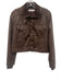 Jonathan Simkhai Size S Brown PU Leather Zip & Snap Close Flap Pockets Jacket Brown / S
