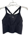 Alo Yoga Size M Black Nylon Blend Ribbed Adjustable Racerback sports bra Black / M