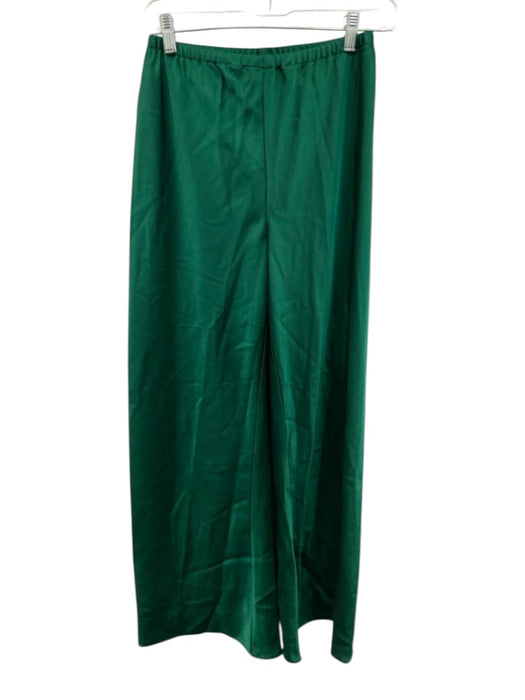 La Ligne Size XS Green Acetate Blend Satin High Rise Elastic Waist Pants Green / XS