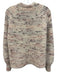Sezane Size XS Cream, Pink, Gray Alpaca Blend Chunky Knit High Neck Cardigan Cream, Pink, Gray / XS