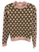 Allude Size S Green & Pink Cashmere Geometric notched neckline Sweater Green & Pink / S