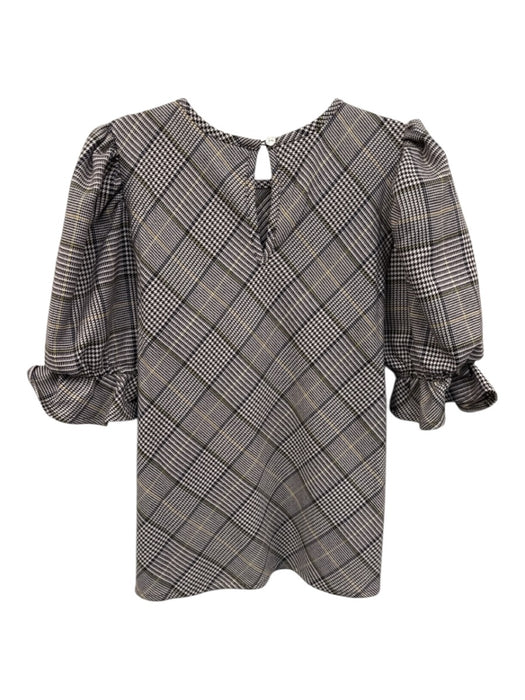Cartolina Size XS Black, Brown, Cream Polyester Blend Houndstooth Top Black, Brown, Cream / XS