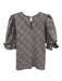 Cartolina Size XS Black, Brown, Cream Polyester Blend Houndstooth Top Black, Brown, Cream / XS
