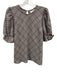 Cartolina Size XS Black, Brown, Cream Polyester Blend Houndstooth Top Black, Brown, Cream / XS