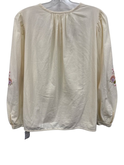 Louise Misha Size 34 / XS cream, yellow, multi Cotton Embroidered Flowers Top cream, yellow, multi / 34 / XS