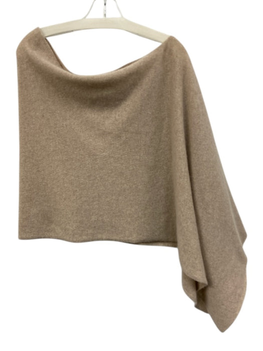 Minnie Rose Size One Size Beige Cashmere Shawl Poncho Sweater Beige / One Size