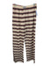 Parke Size S Cream, Red, Green Cotton Stripe Elastic Waist Wide Leg Pants Cream, Red, Green / S