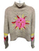 Celia B Size XS Beige, Yellow & Pink Alpaca Blend Fuzzy Turtleneck Sweater Beige, Yellow & Pink / XS