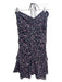 Isabel Etoile Marant Size 38 Black & Multi Cotton Back Zip Halter Ruched Dress Black & Multi / 38