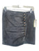 Retrofete Size S Black Wash Cotton Snap Button Distressed Skirt Black Wash / S