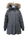 Canada Goose Size S Gray Poly Blend Puffer Long Line Fur Hood Coat Gray / S