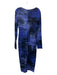 Raquel Allegra Size S Blue & Black Cotton Tye Dye Maxi Long Sleeve Dress Blue & Black / S