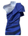 Veronica Beard Size 2 Cobalt Blue Polyester Blend One Shoulder Bow Ruched Dress Cobalt Blue / 2