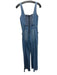 Alice + Olivia Jeans Size 26 Medium Wash Cotton Blend Smocked Back Jumpsuit Medium Wash / 26