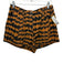 Ulla Johnson Size 4 Orange & Black Cotton Ikat Stripe High Rise Shorts Orange & Black / 4