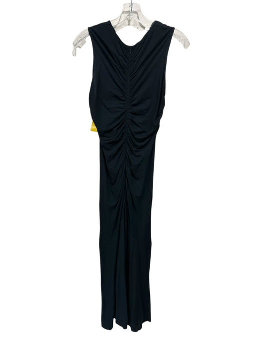 Ulla Johnson Size 6 Black Cotton Keyhole Ruched Maxi Dress Black / 6