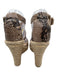 Jimmy Choo Shoe Size 38 Beige & Brown Leather Jute Snake Criss Cross Wedges Beige & Brown / 38